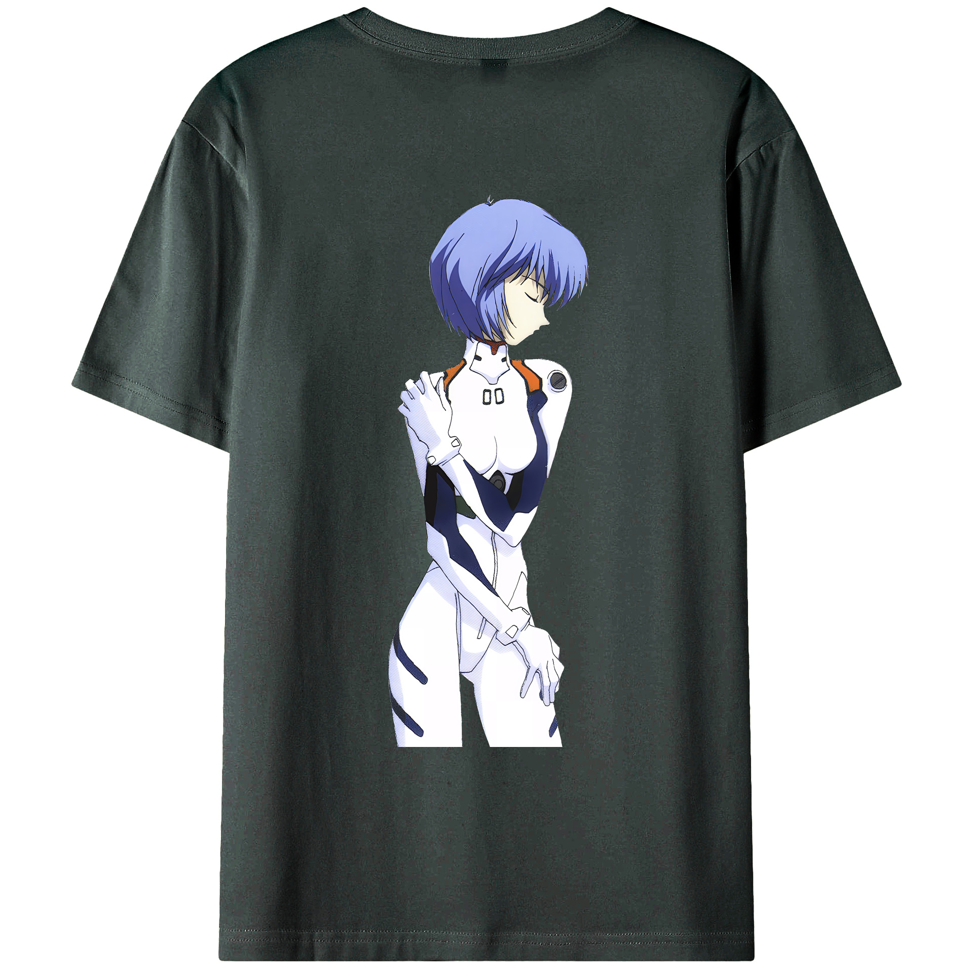 （画像用） EVA 新世紀エヴァンゲリオン 綿100％ メンズ半袖Tシャツ（バックプリント） 通気性